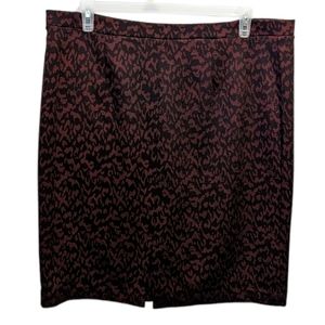 LOVE & Legend black and red animal print pencil skirt sz 18